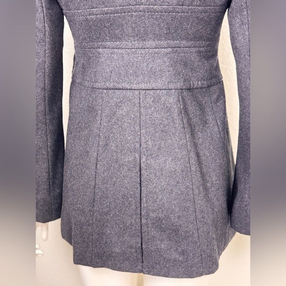 jessica simpson XS wool long black coat oversized collar fully lined - Picture 17 of 17